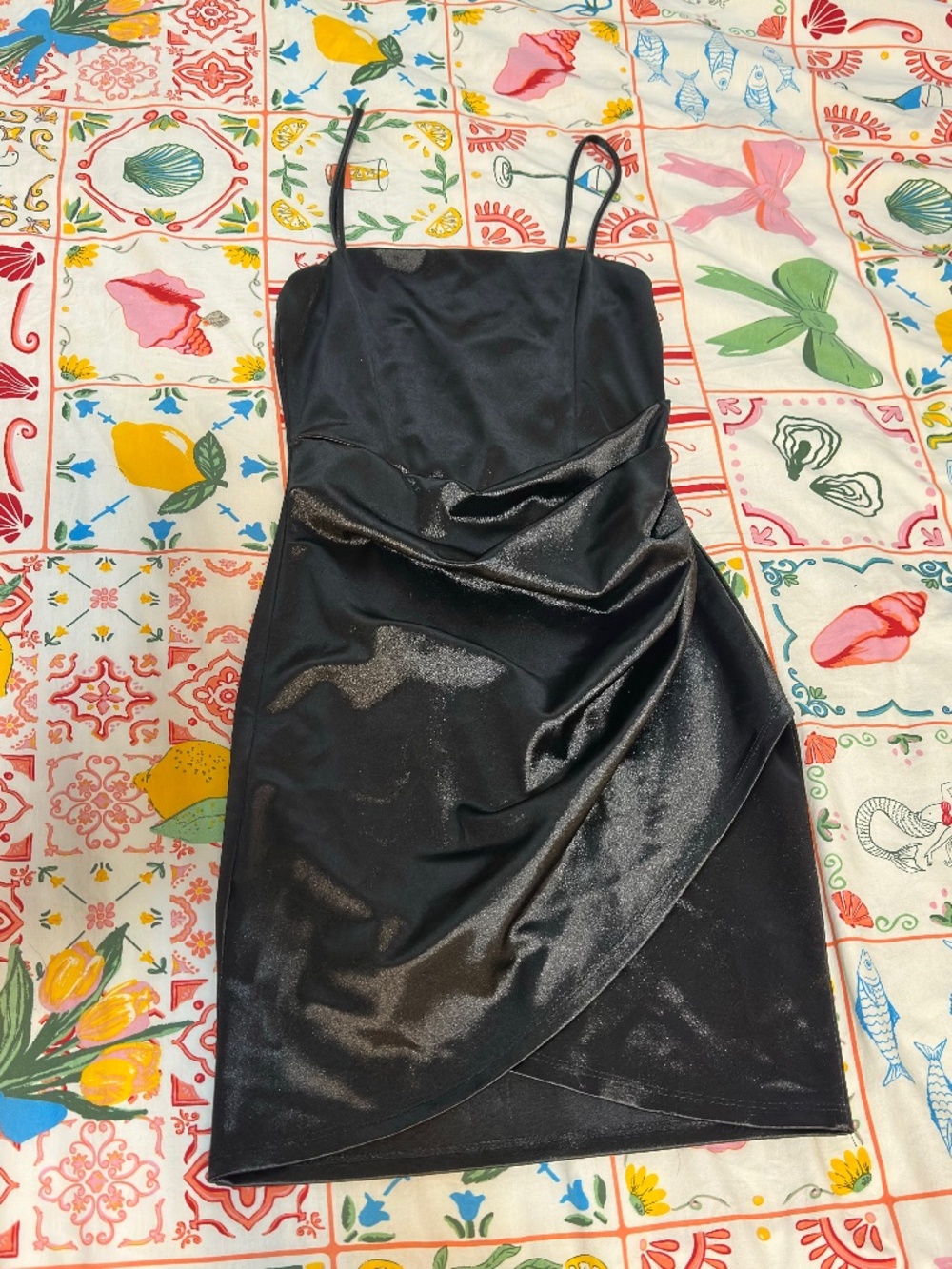 black mini dress